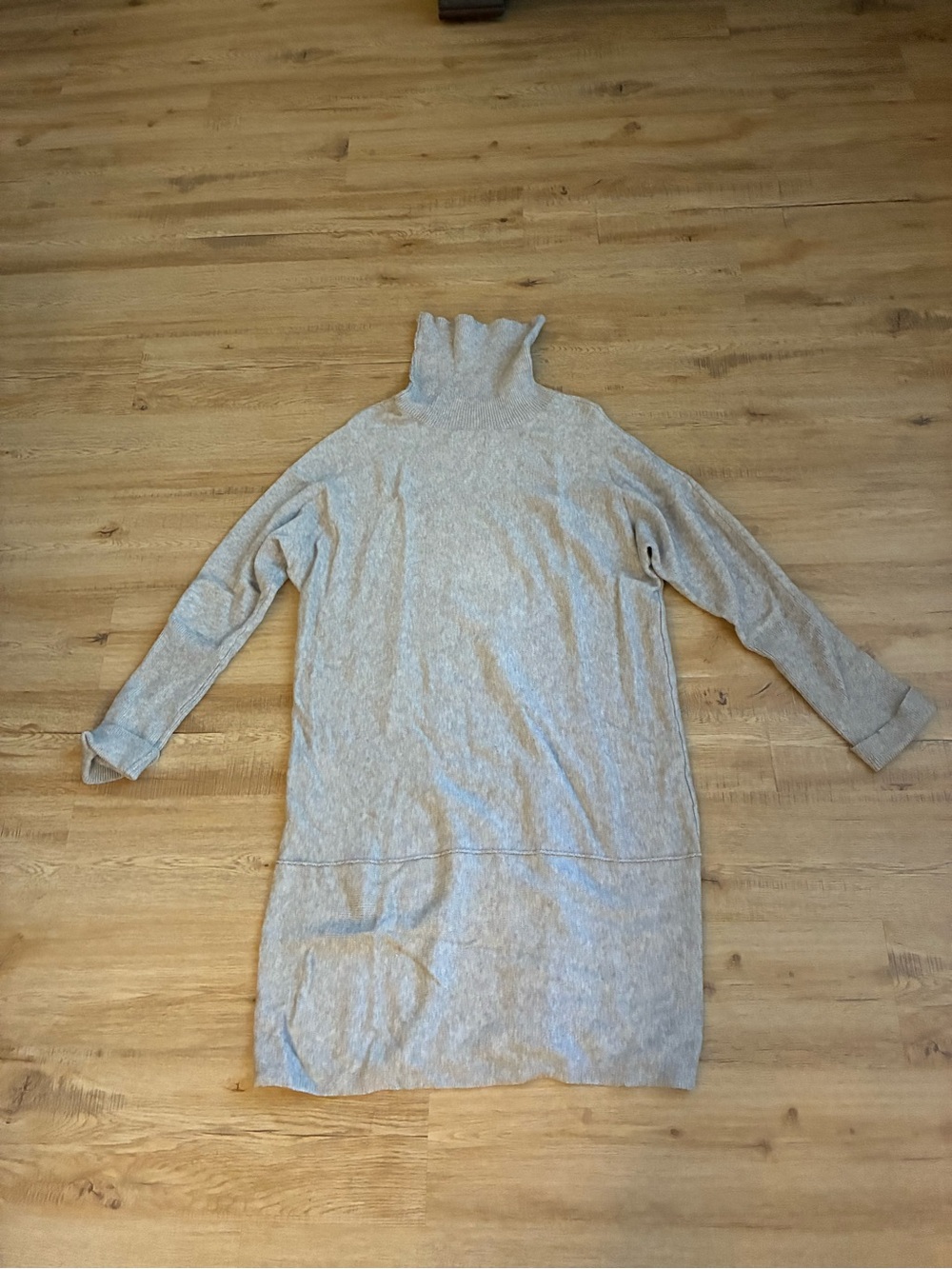 Mud Pie Light Gray Turtleneck Sweater Dress